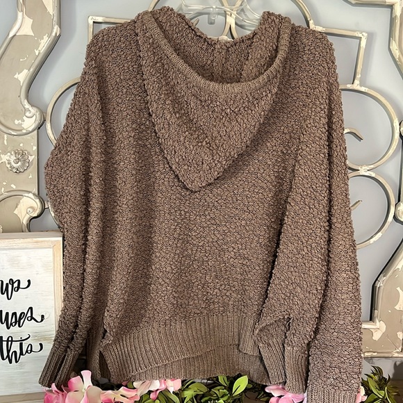 Chunky Brown Sweater B Original Boutique Roomy Comfy Womens Small Medium Hoodie - Picture 7 of 11